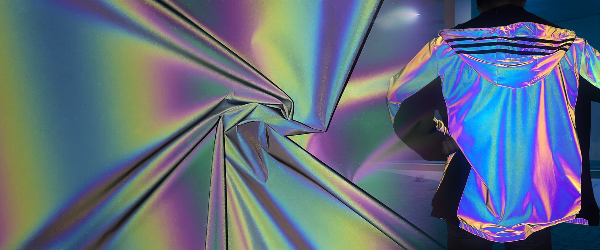 七彩炫彩反光面料