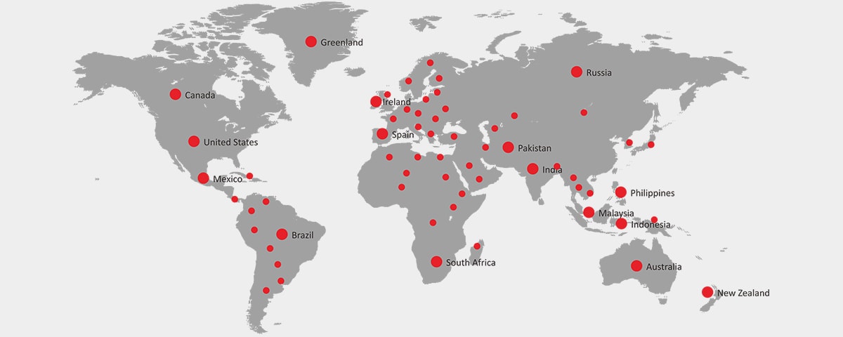 游艇会yth新材出口业务地图
